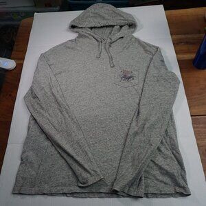 Polo Ralph Lauren Gray Hoodie USA Flag Graphic Long Sleeve Size L
